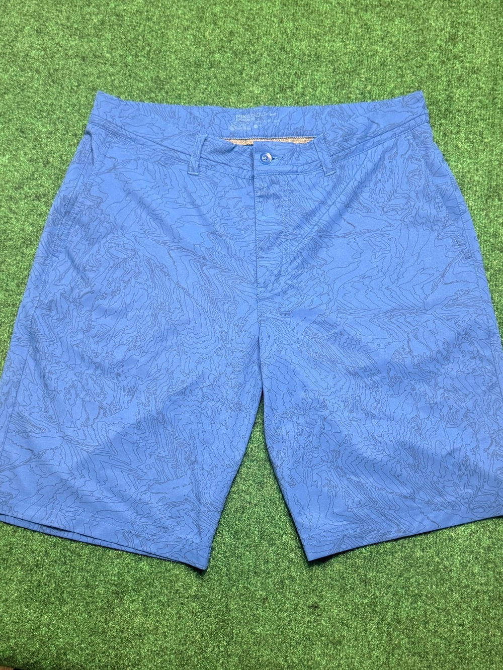 Nike Dri-Fit Golf Shorts (W33 & 10.5 inch inseam / Royal blue) - Picture 3 of 5